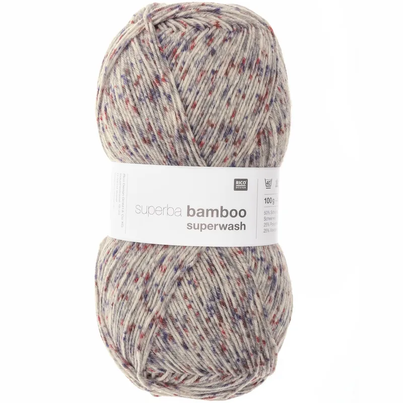 Rico Design Rico Design Superba Bamboo superwash Konfetti Grau, Konfetti grau, – Produktbild 1 von 1