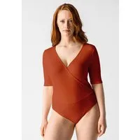 Les Lunes Les Lunes V-Ausschnitt Body Halbarm „Zoey“, Rust, – Produktbild 1 von 1