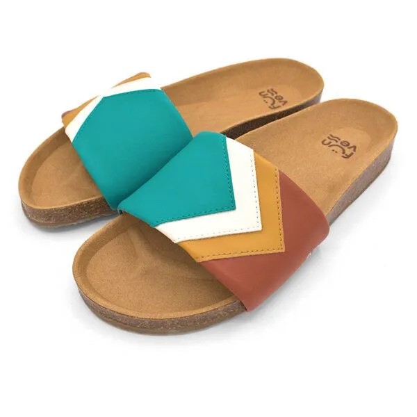 Fünve Fünve Vegane Slides mit Fußbett | Damen, Sunset (braun), – Produktbild 1 von 4