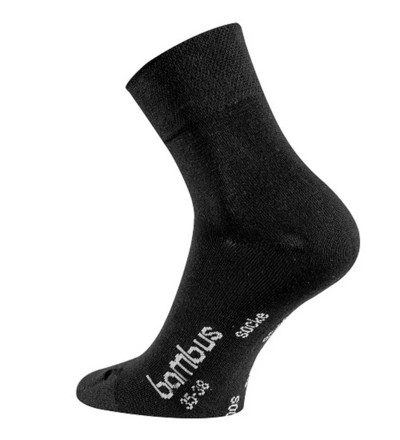 FussFreunde Socken 6 Paar sommerliche Bambus-Socken, Bambus Kurzsocken, Quarter Socken (6 Paar) superweich, atmungsaktiv & handgekettelt, Schwarz, – Produktbild 2 von 5