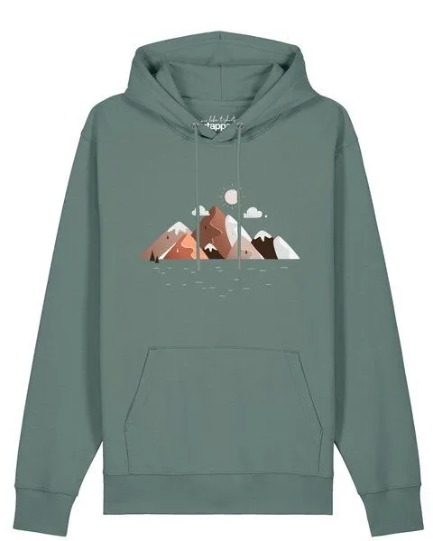 watapparel watapparel Hoodie Unisex Mountains & Moon, Green bay, – Produktbild 1 von 2