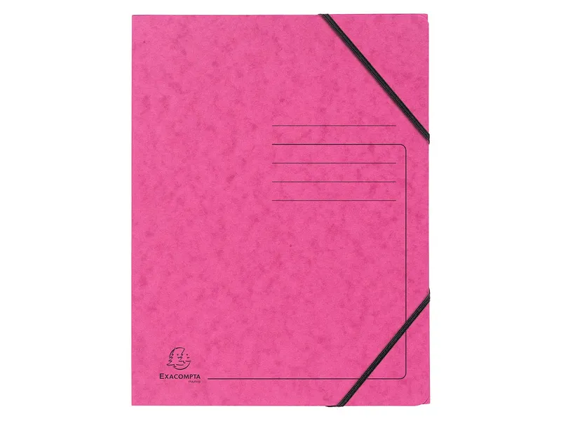 Exacompta 25 Exacompta Eckspannmappen, Colorspan-Karton, 355 g/m², DIN A4, Gummizug, rosa – Produktbild 1 von 1