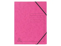 Exacompta 25 Exacompta Eckspannmappen, Colorspan-Karton, 355 g/m², DIN A4, Gummizug, rosa – Produktbild 1 von 1