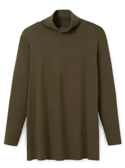 sheego Rollkragenshirt dunkelkhaki – Produktbild 1 von 1