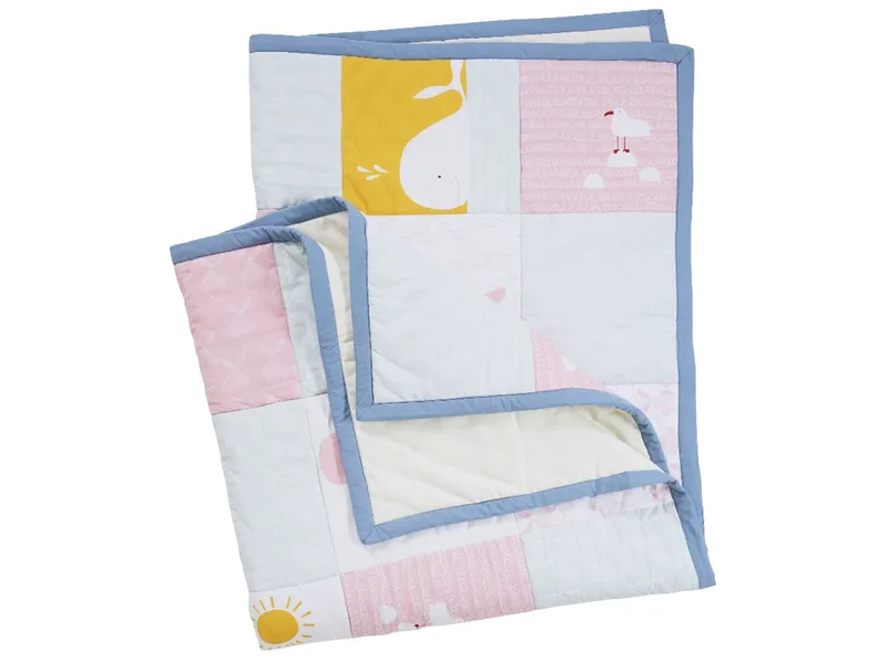 HANS NATUR HANS NATUR Krabbeldecke Patchwork Design Wal Maße 120 x 145 cm, Mehrfarbig, – Produktbild 1 von 2