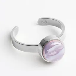 ALEXASCHA ALEXASCHA Größenverstellbarer Ring mit Stein | Silber – Produktbild 1 von 1