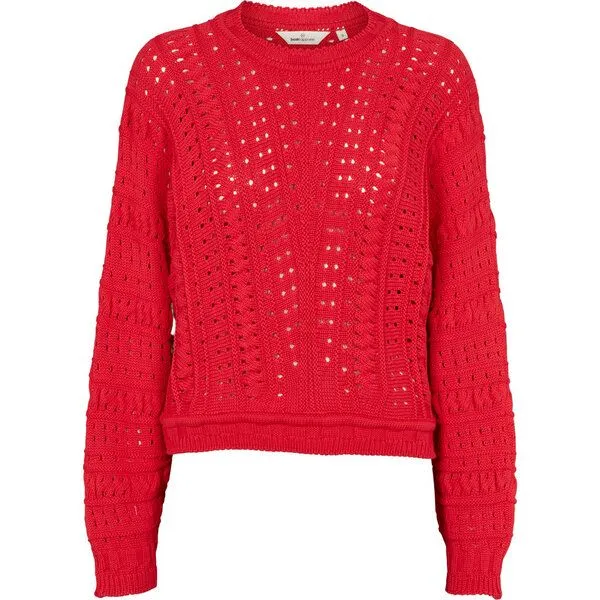 Basic Apparel Basic Apparel Pullover WINIE BIAZ aus Bio-Baumwolle, Rot (high-risk-red), – Produktbild 1 von 4