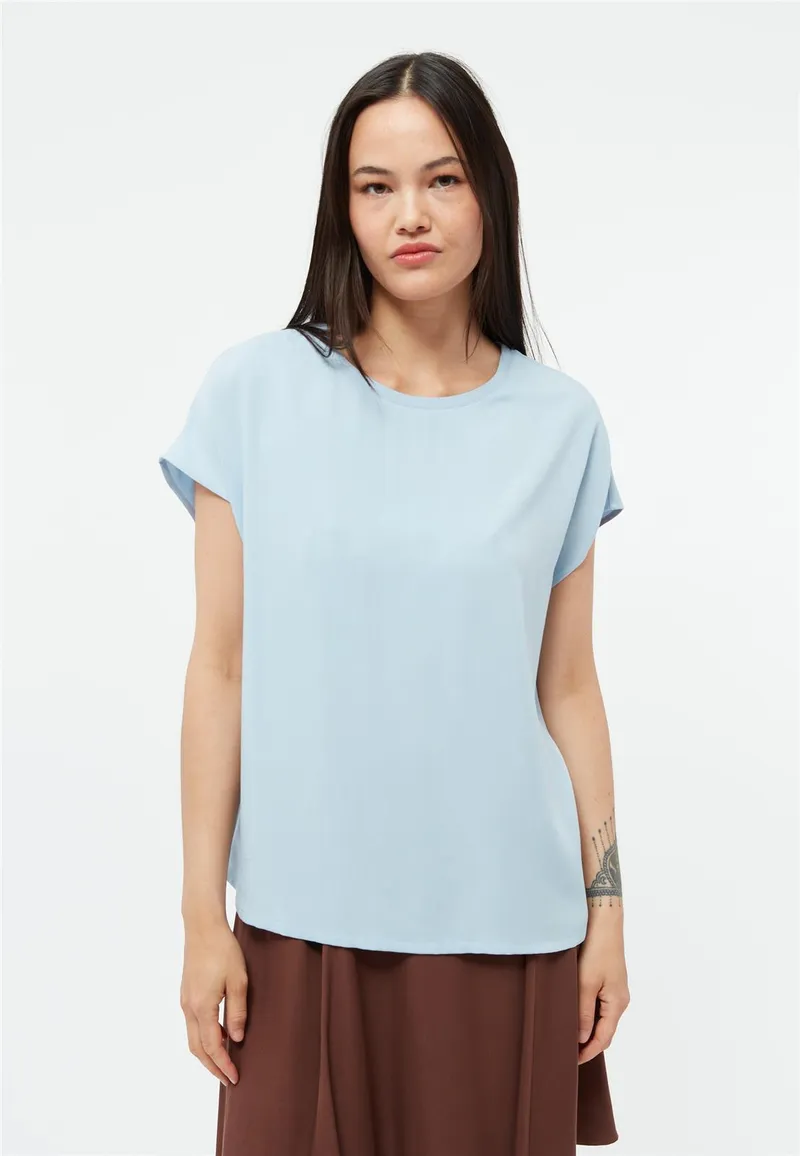 Givn Berlin Givn Berlin T-Shirt-Bluse GBFENNA aus LENZING ECOVERO, Ice water blue, – Produktbild 1 von 5