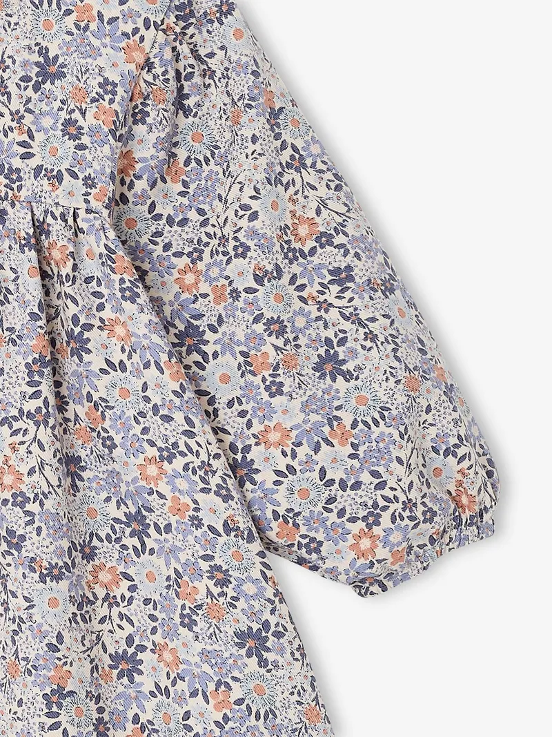Vertbaudet Vertbaudet Baby Kleid mit Allover-Print, Blau, – Produktbild 3 von 4
