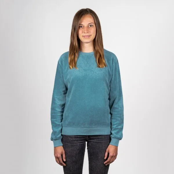 LANGBRETT LANGBRETT Frottee Sweater Frauen, Aqua (blau), – Produktbild 1 von 4