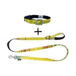 GOOPSI GOOPSI Hundeleine ARUGAM mit Halsband Gr. M (32-42cm) im Set - Gelb – Produktbild 1 von 1