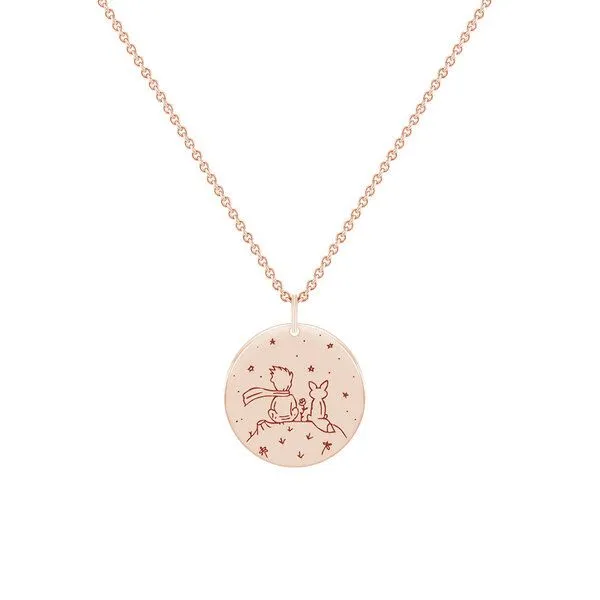 Eppi Eppi Anhänger aus Silber Der Kleine Prinz mit Fuchs, Rosa, – Produktbild 1 von 3