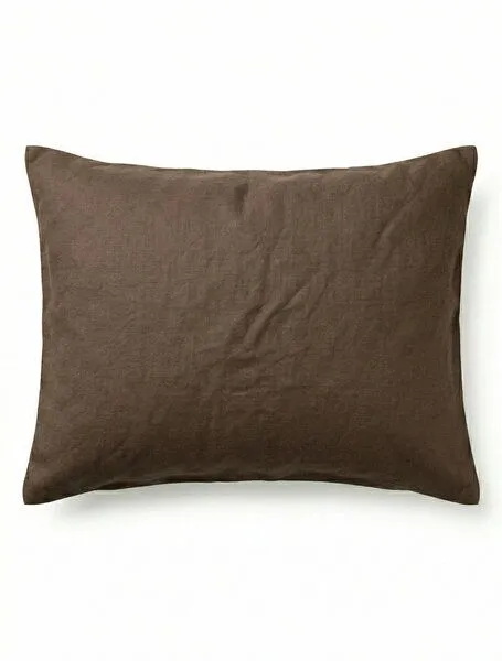 Nature by Adam Nature by Adam Kissenbezug „Rio“ aus Baumwolle (kbA) mit Reißverschluss – uni, Made in Germany, Schokobraun, – Produktbild 2 von 4