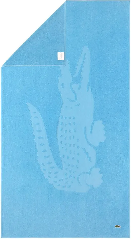 Lacoste Lacoste Strandtuch LSPORT, Frottier (1-St), mit Label-Applikationen, Blau, – Produktbild 3 von 4