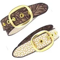 Seegarn Seegarn - Gürtel / Wendegürtel SeeBlatt 4cm, Gold, – Produktbild 2 von 5