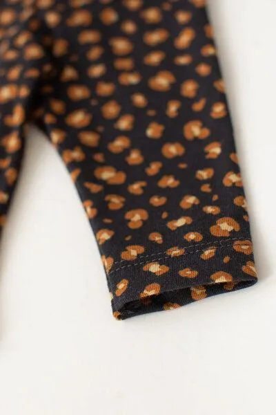 NoniKids Berlin Baby Leggings *Leopard schwarz* Bio Baumwolle | NoniKids Berlin – Produktbild 3 von 3