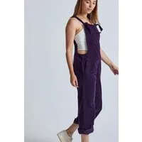 Flax and Loom Cord-Latzhose Modell: Mary-Lou, Aubergine, – Produktbild 1 von 1