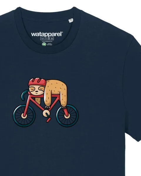 watapparel watapparel T-Shirt Unisex Sloth, French navy, – Produktbild 3 von 3
