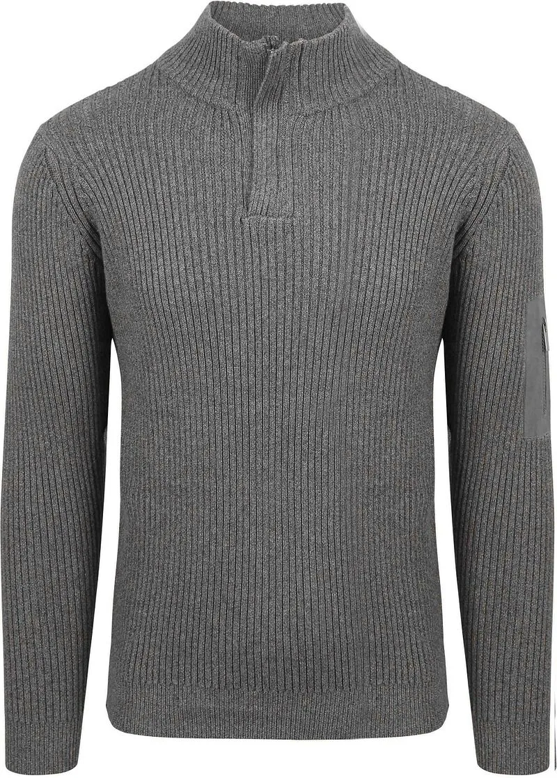 Suitable Suitable Mou Half Zip Pullover Anthrazit - Größe L, Grau, – Produktbild 2 von 5