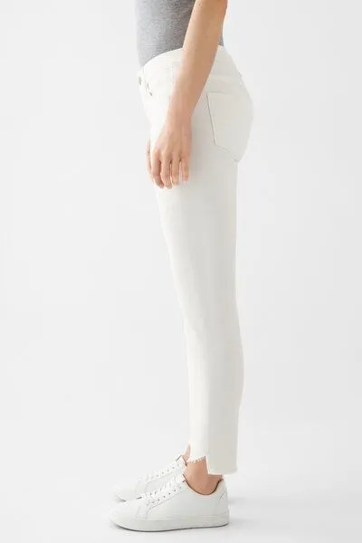 DAWN Damen Jeans MID SUN Slim Design Details DAWN Bio-Baumwolle, White, – Produktbild 3 von 5