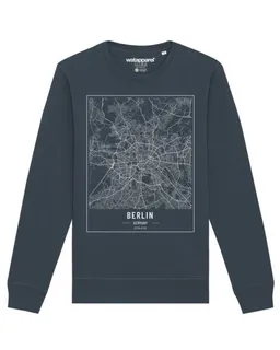watapparel watapparel Sweatshirt Unisex City maps Berlin Landkarte – Produktbild 1 von 1