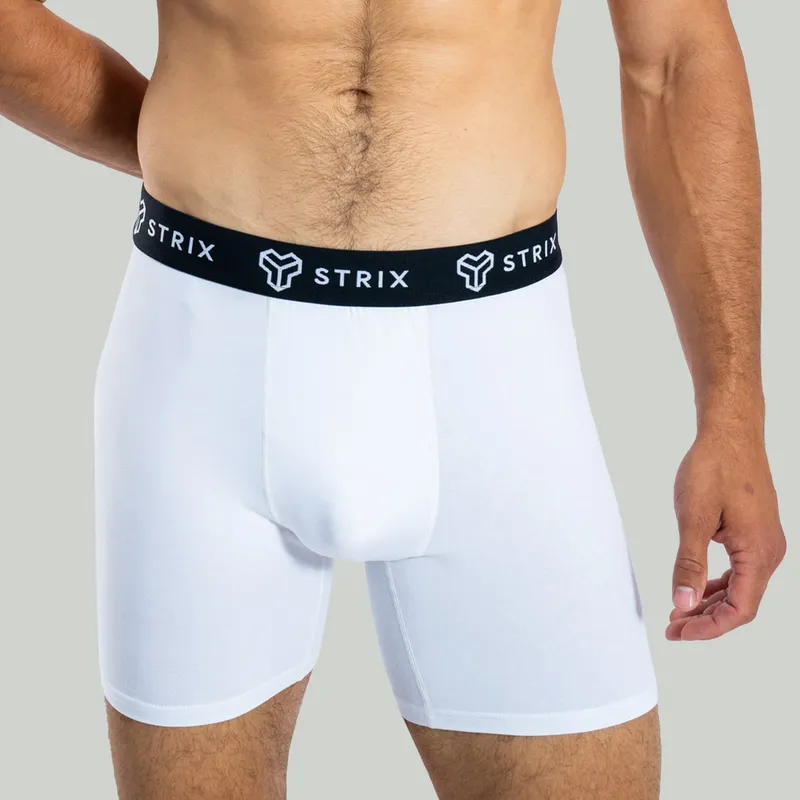 GymBeam OG1 STRIX Essential Boxershorts für Männer 2er-Pack in White M – Produktbild 1 von 1