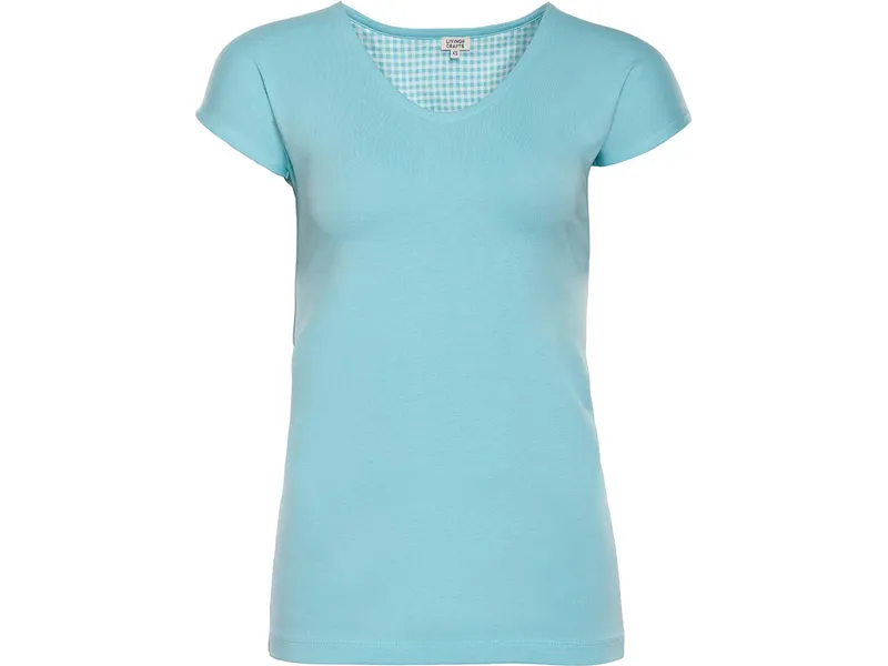Living Crafts Living Crafts Bio-Damen-Schlafshirt "OKELANI" mit kurzen Ärmeln, lagoon, Gr. S – Produktbild 1 von 1