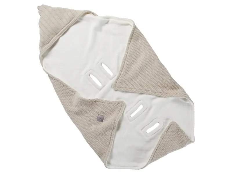 HANS NATUR HANS NATUR Einschlagdecke Babyschale Bio-Baumwolle Maße 75 x 75 cm, Braun, – Produktbild 1 von 2