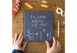 Eine der Guten Verlag Fotoalbum Es war schön mit dir! - blau weiß, Abschiedsbuch für Kollegen, Lehrer, Freunde als Abschiedsgeschenk – Produktbild 1 von 1