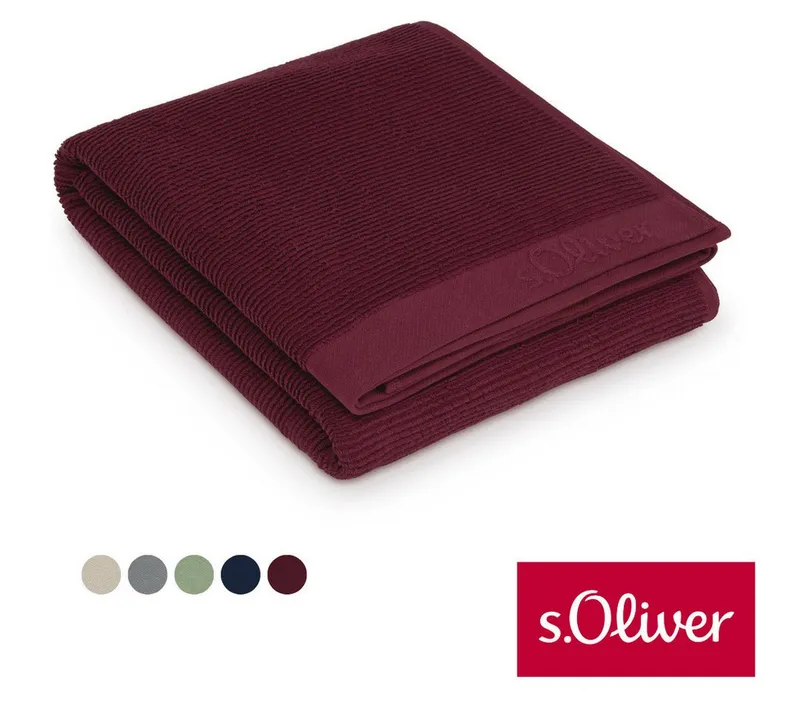 s.Oliver s.Oliver Saunatuch s. Oliver Saunatuch, Walkfrottier (1-St), weich & saugstark, Rot, – Produktbild 2 von 4