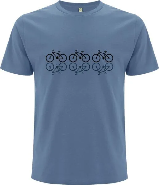 Spreecult Spreecult Spiegel Fahrrad - Bio und Fair - Männer Unisex T-Shirt - Bike Shirt, Blau, – Produktbild 2 von 2