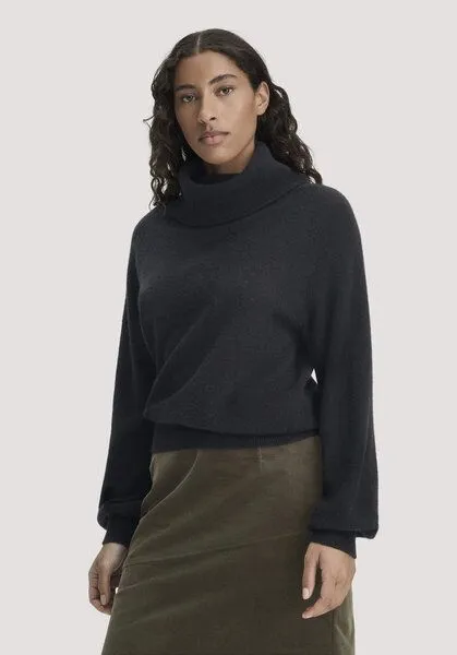 hessnatur hessnatur Strick-Pullover Relaxed aus Cashmere mit Recyclinganteil, Schwarz, – Produktbild 1 von 4