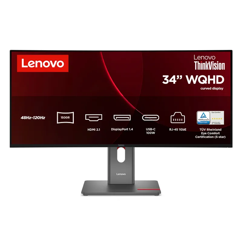 Lenovo Lenovo ThinkVision T34WD-40 gebogen 86.4 cm (34") – Produktbild 4 von 4