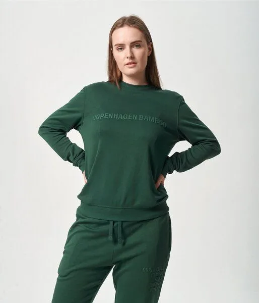Copenhagen Bamboo Grünes Sweatshirt aus Bambus mit Logo – Produktbild 4 von 4