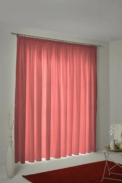 Nature by Adam Nature by Adam Vorhang aus 100% Bio-Baumwolle - Made in Germany - Uni Collection light, Rot, – Produktbild 7 von 7