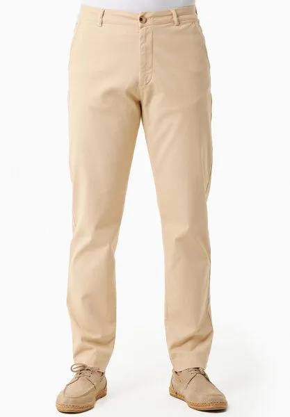 ORGANICATION ORGANICATION Regular-Fit Hose aus Bio-Baumwolle, Beige, – Produktbild 2 von 3