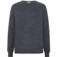 KnowledgeCotton Apparel KnowledgeCotton Apparel Strickpullover aus Merinowolle, Dark grey melange, – Produktbild 1 von 1