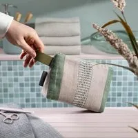 nahtur design nahtur-design Kosmetiktasche aus 100% Leinen | Kleine Leinentasche, No_5 (blau), – Produktbild 1 von 1