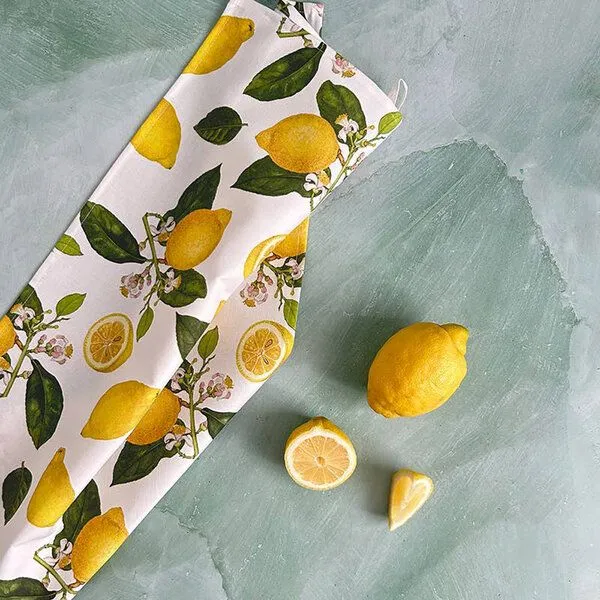 Koustrup Koustrup Gartenmotiv-Geschirrtücher aus 100% Bio-Baumwolle, 48 x 70 cm, Lemons, – Produktbild 1 von 4