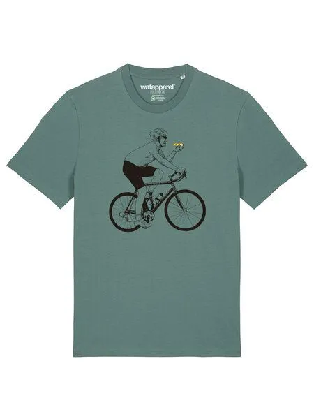 watapparel watapparel T-Shirt Unisex Fahrrad und Pizza, Green bay, – Produktbild 2 von 3