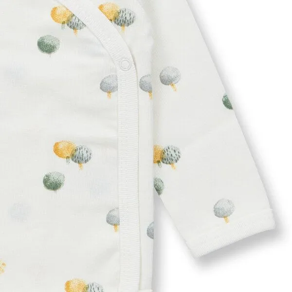 Sense Organics sense-organics Wickel Langarmbody mit Baumdruck, Modell YGON, Weiß mit bäumen, – Produktbild 4 von 4
