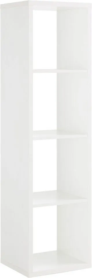 FORTE Standregal Mauro, FSC®-zertifiziert, Fachgröße 33x33cm, 4 Fächer, Weiß, – Produktbild 5 von 5