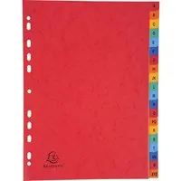 Exacompta 5 Exacompta Register, Colorspan-Karton, 20 Taben A-Z, 225 g/m², DIN A4, sortiert – Produktbild 1 von 1