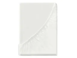 Spannbettlaken "Eco-Jersey-Interlock" aus Bio-Baumwolle 140-160 x 200 cm, weiß – Produktbild 1 von 1