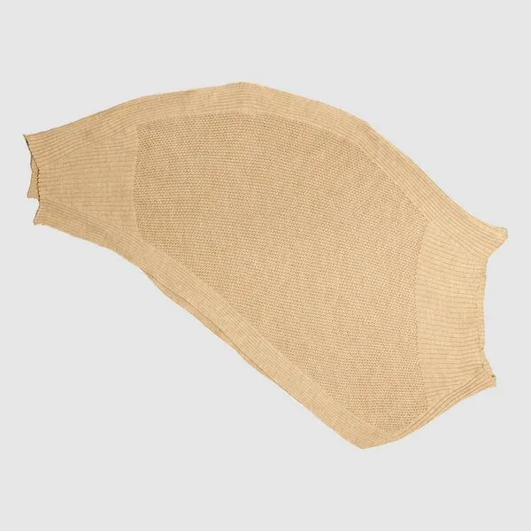 LANARTO slow fashion LANARTO slow fashion Poncho Cape aus mulesingfreier Merinowolle in edlen Farben, Sand, – Produktbild 2 von 3