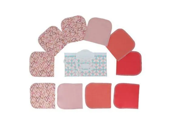 NoWaste Wrapping NoWaste Wrapping Feuchttücher Box waschbar wiederverwendbar Baby ver. Motive, Herzen, – Produktbild 3 von 3