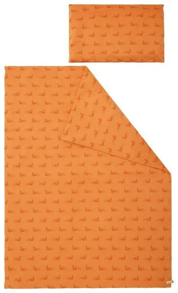 loud + proud loud + proud Kinder Jersey Bettwäsche-Set 100 x 135cm, GOTS-zertifiziert, Carrot(orange), – Produktbild 2 von 4