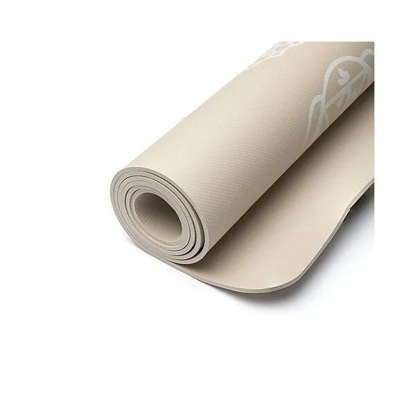 Just Be Just Be Yogamatte TPE 0,5 cm, Beige mit chakrasymbolen, – Produktbild 2 von 3