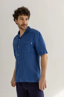 TWOTHIRDS TWOTHIRDS Herren vegan Hemd Olorua Blau – Produktbild 1 von 1