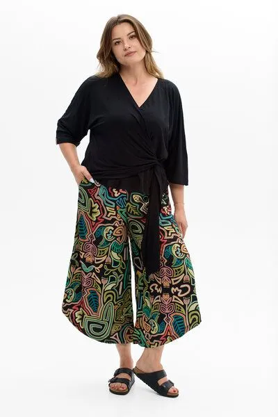 KOKOworld KOKOworld Damen Bluse Lena aus Viskose EcoVero, Black (schwarz), – Produktbild 4 von 4